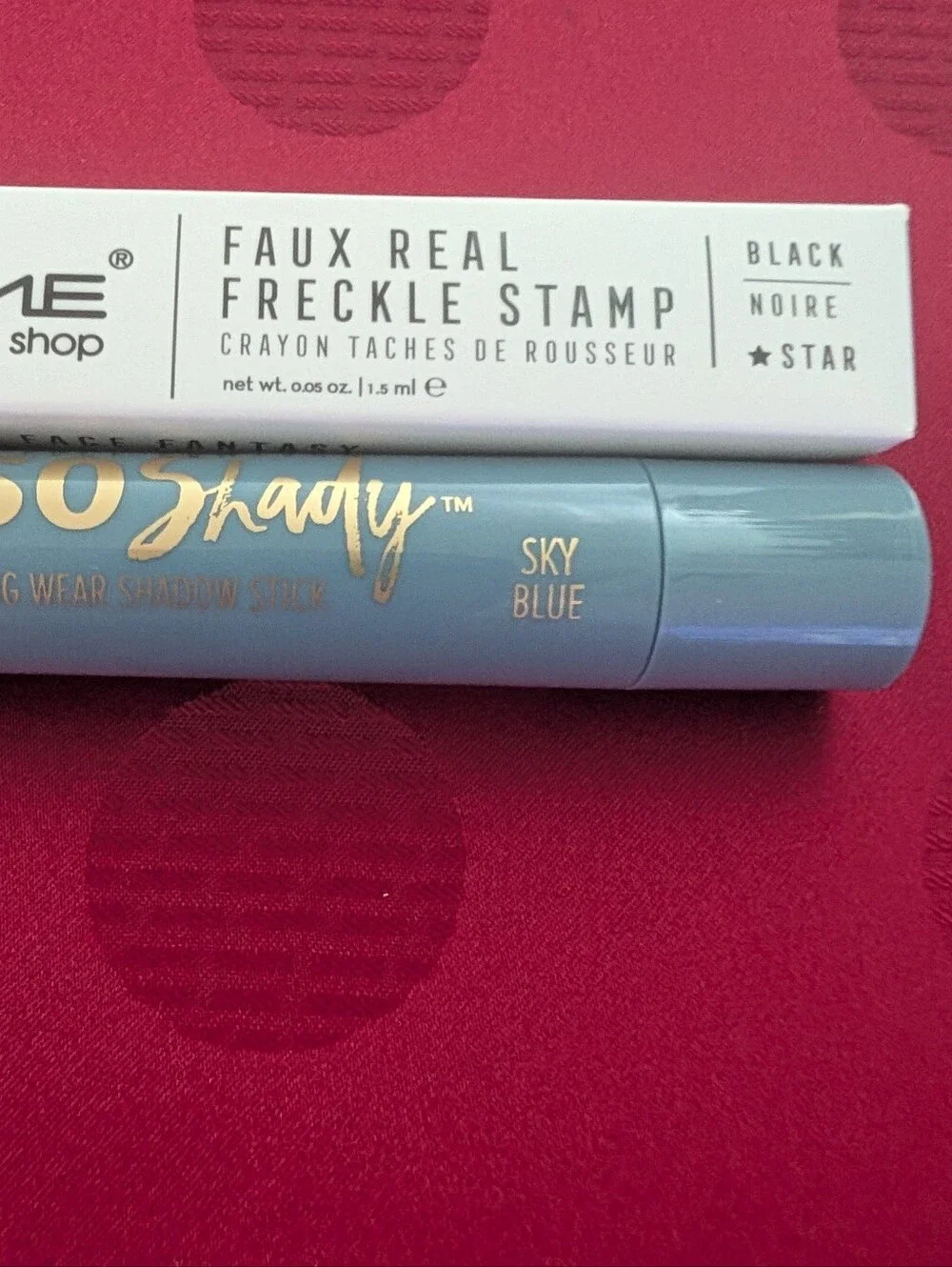 The Creme Shop Star Freckle Stamp - Liner & Belle Beauty Sky Blue Shadow Stick